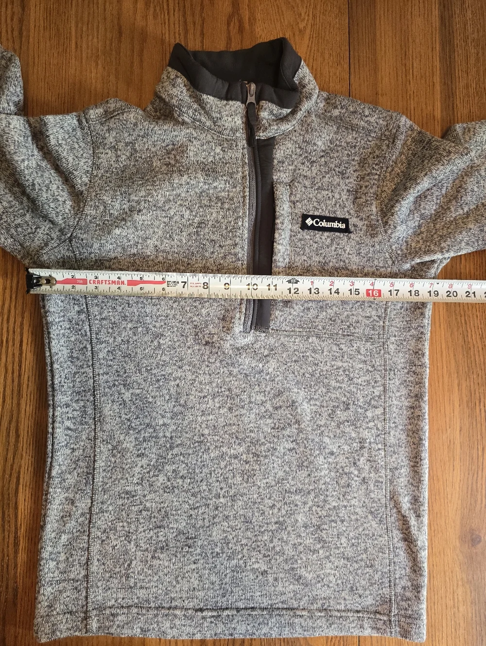 Columbia Men's Sweater Weather Half Zip Heather Gray Fleece Size XS